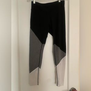 Marika - Black/grey/white mesh color blocked leggings - fit size Medium